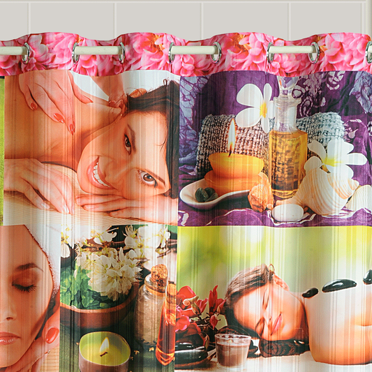 PINK SPA SHOWER CURTAINS- 5603