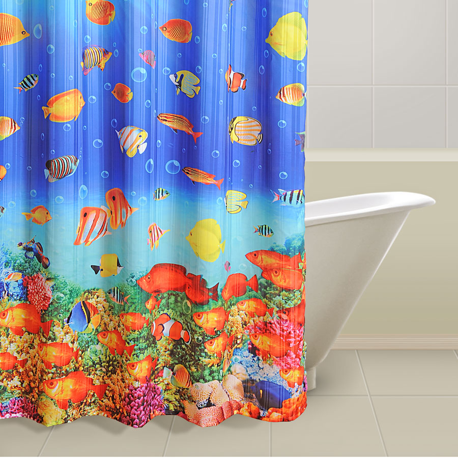 AQUATIC LIFE SHOWER CURTAINS – 5602