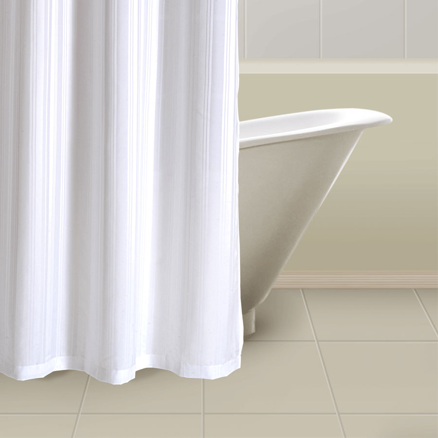 WHITE CHIC SHOWER CURTAINS – 5500