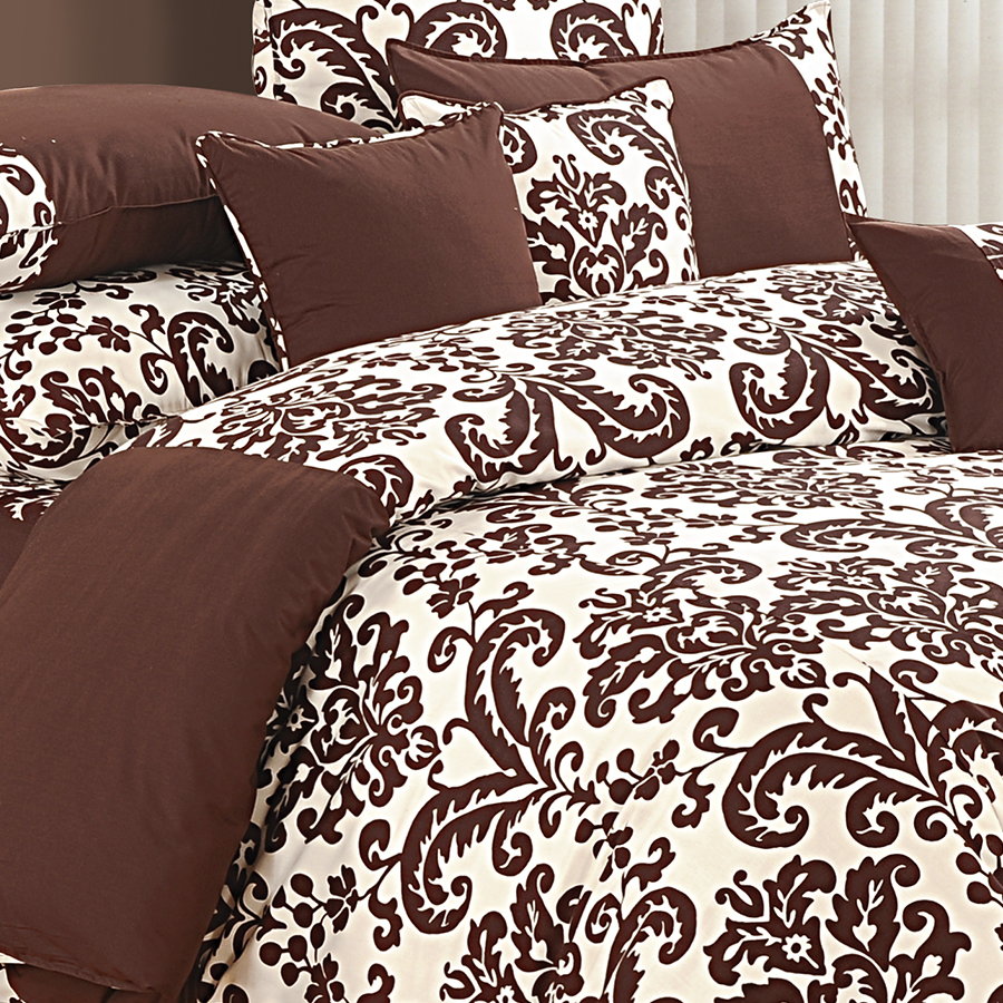 Chocolate Fitted Bed Sheet, Shades of Paradise-9009