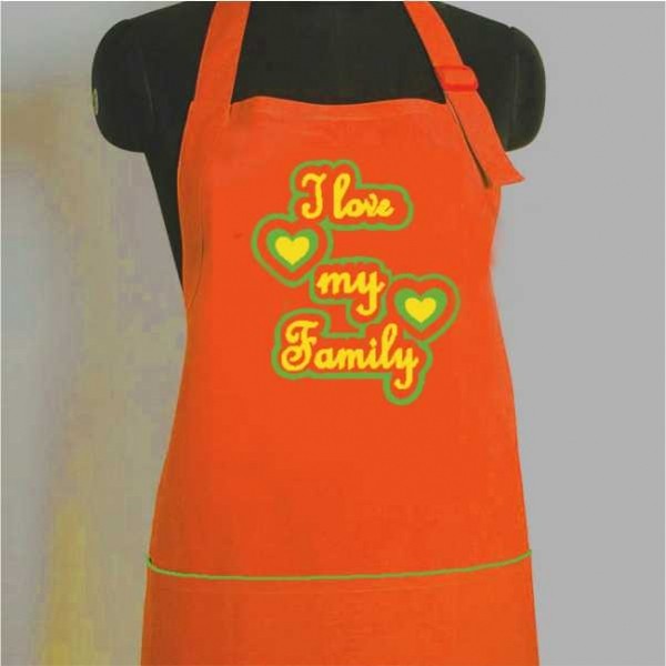 Orange Fire Doodle Aprons- Family