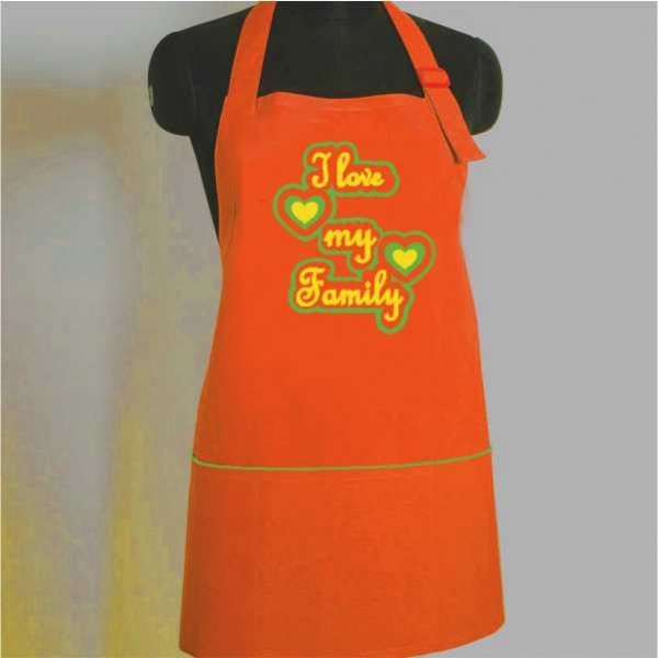 Orange Fire Doodle Aprons- Family