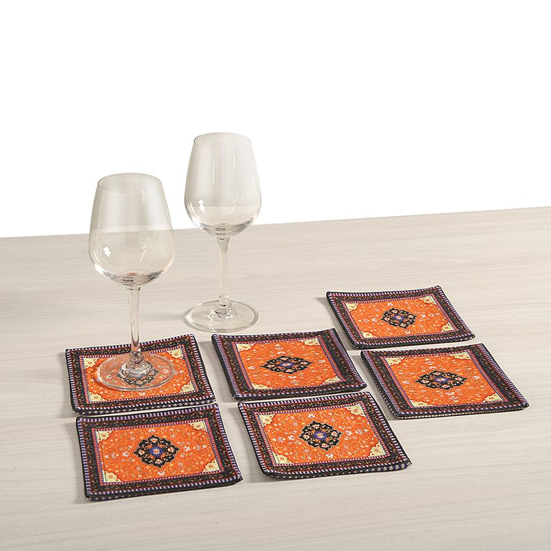 Traditional Motif Coaster Set- 7454