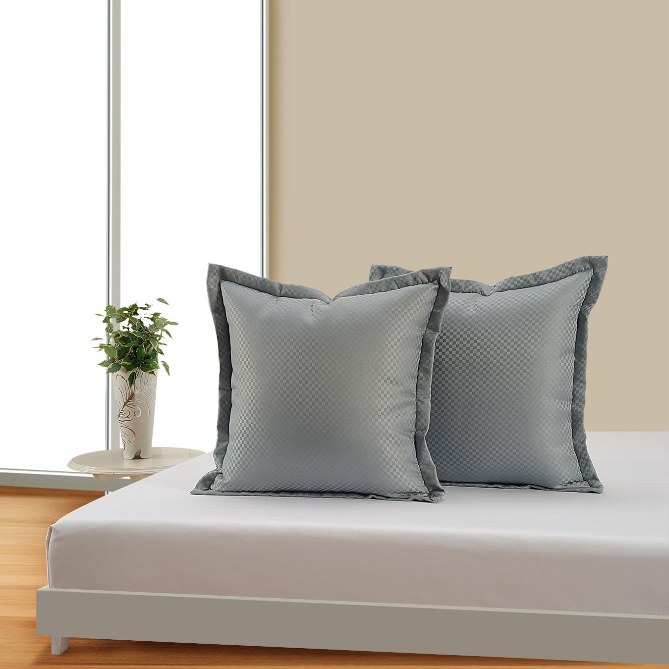 Grey Kairo Cushion Cover - 5404