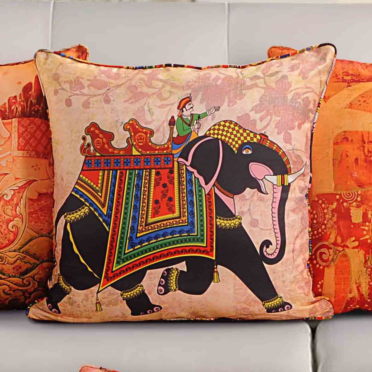 Ethnic Indian Themed Deco Cushion Covers 02 (Set of 6)