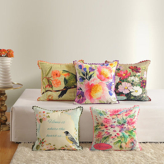 Casement Printed Cushion Covers - 2383 (Set of 5)