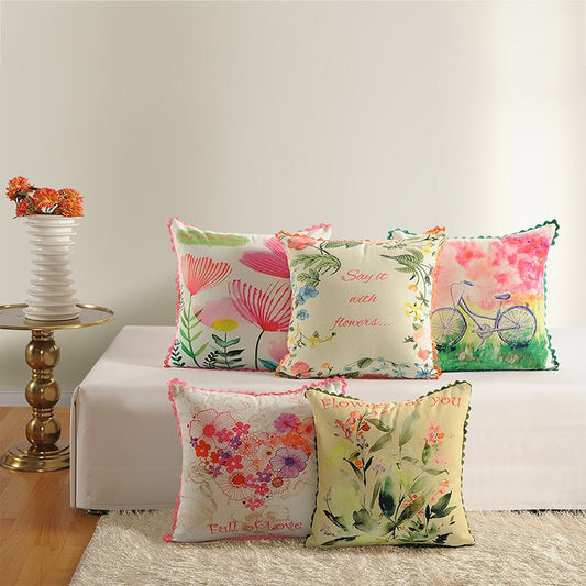 Casement Printed Cushion Covers - 2384 (Set of 5)