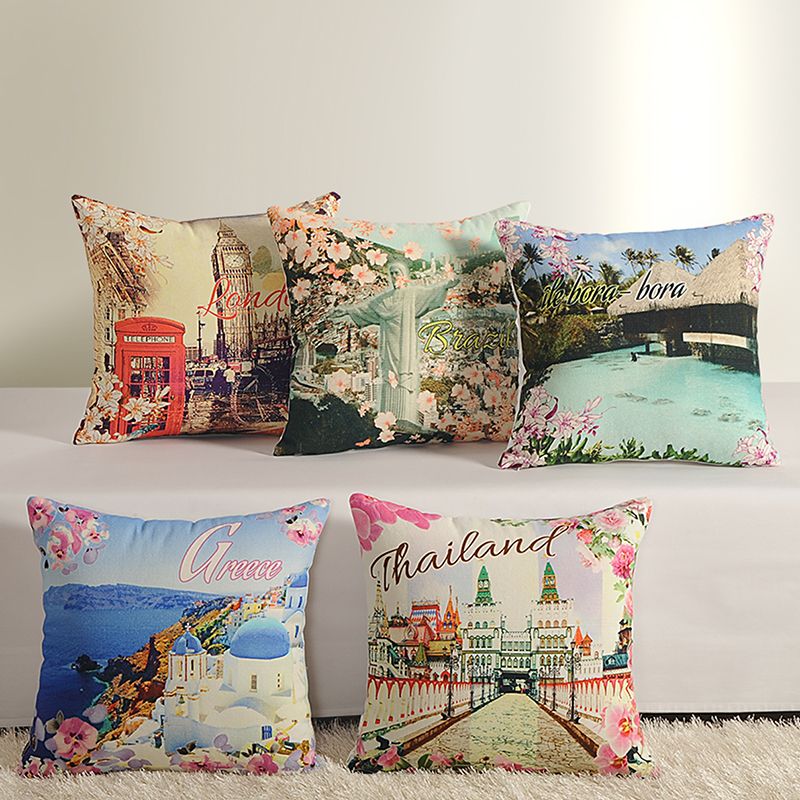 Casement Printed Cushion Covers - 2391 (Set of 5)