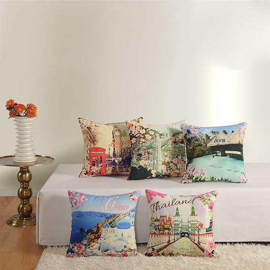 Casement Printed Cushion Covers - 2391 (Set of 5)