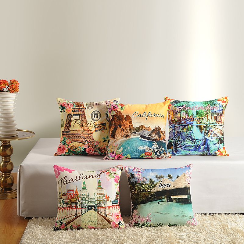 Casement Printed Cushion Covers - 2392 (Set of 5)