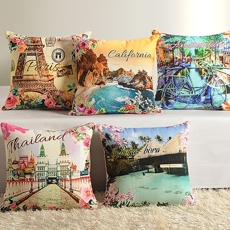 Casement Printed Cushion Covers - 2392 (Set of 5)