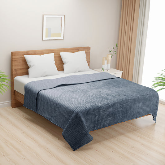 Slate Blue Plush Premium Mink - Ultra-Soft Luxury Dohar