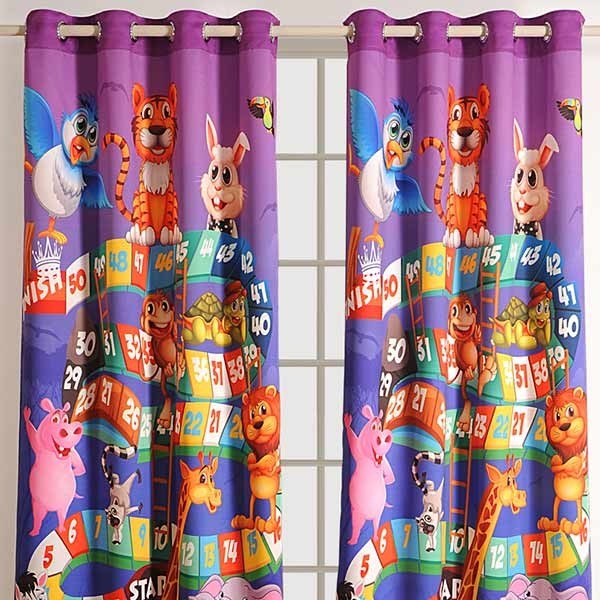 Animated Animals Kids Curtains- 194