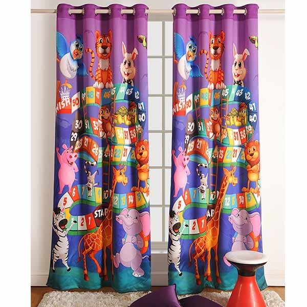 Animated Animals Kids Curtains- 194