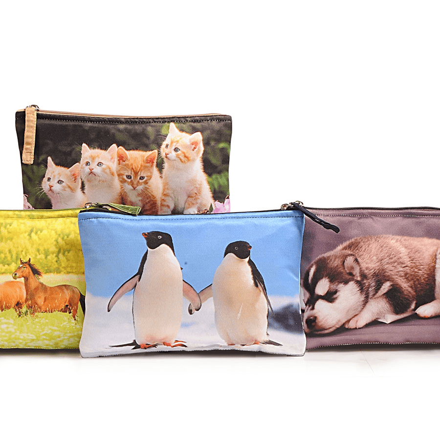 ADORABLE ANIMALS PRINTED POUCHES - GP7 - ADORABLE ANIMALS PRINTED POUCHES - GP7