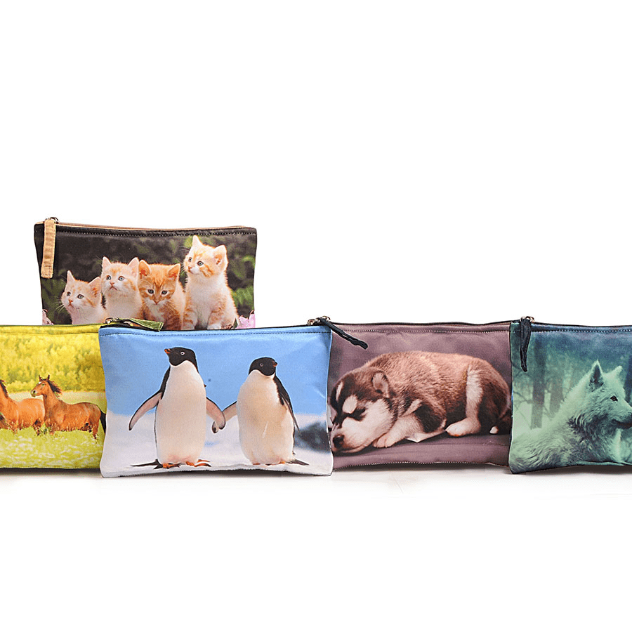 ADORABLE ANIMALS PRINTED POUCHES - GP7 - ADORABLE ANIMALS PRINTED POUCHES - GP7