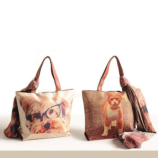 Adorable Meow Bag with Scarf – SCF 922 - Adorable Meow Bag with Scarf – SCF 922