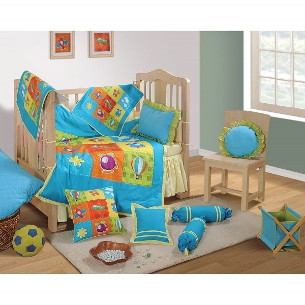 Aero Plane Baby Cot Set-1003 - Aero Plane Baby Cot Set-1003