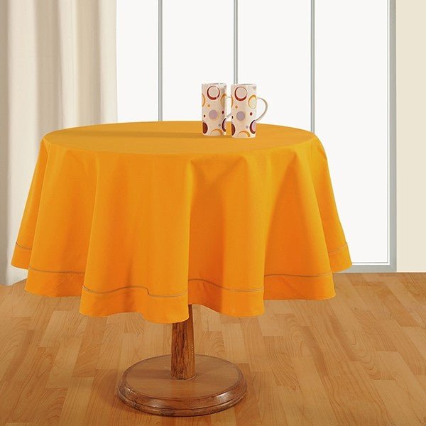 Amber Yellow - Plain Round Table Linen-761 - Amber Yellow - Plain Round Table Linen-761