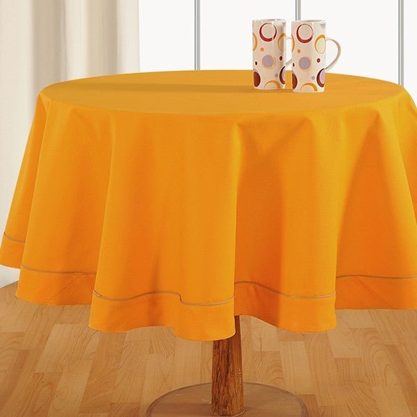 Amber Yellow - Plain Round Table Linen-761 - Amber Yellow - Plain Round Table Linen-761